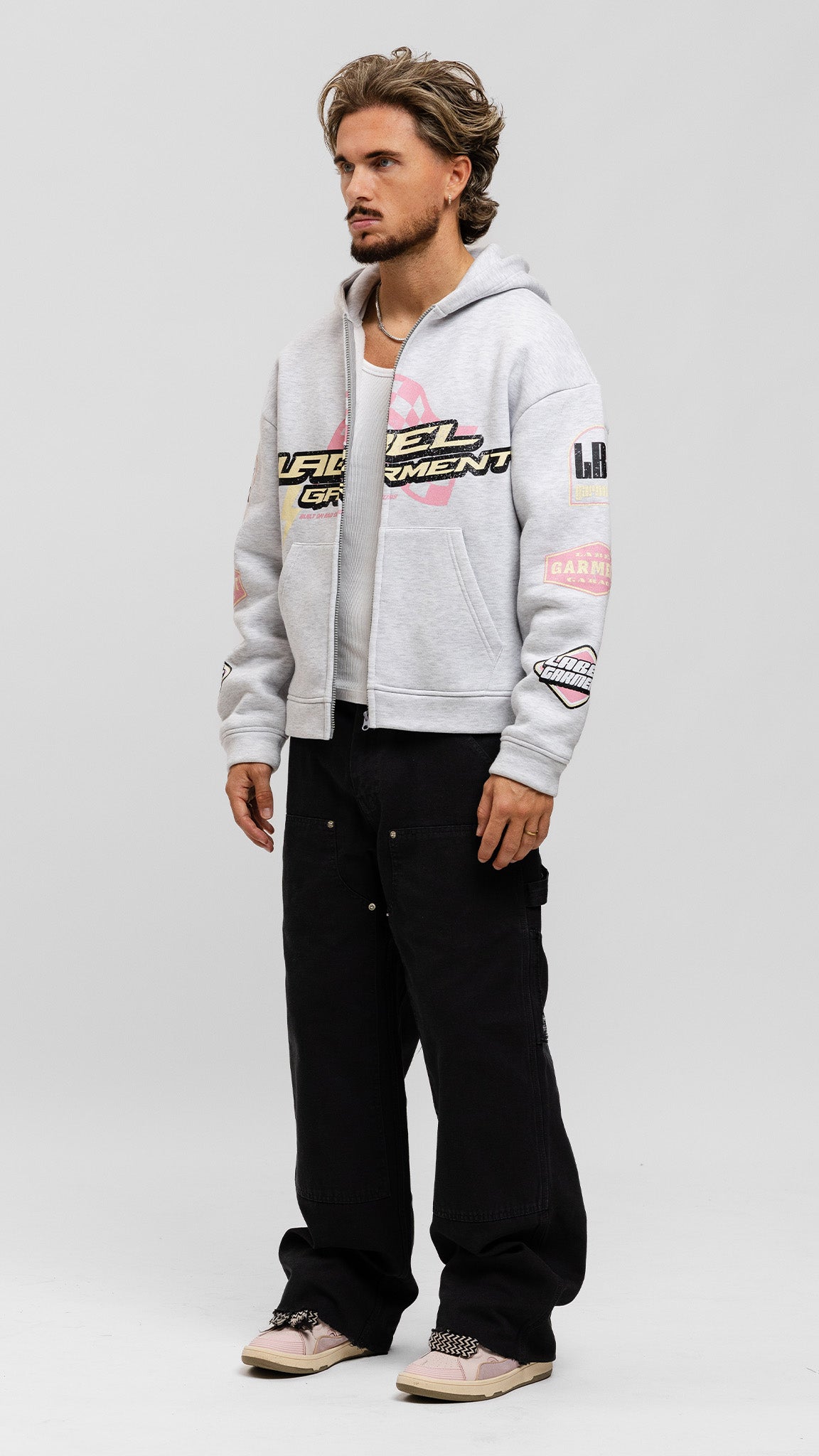 Pitlane Zip Hoodie - Grey