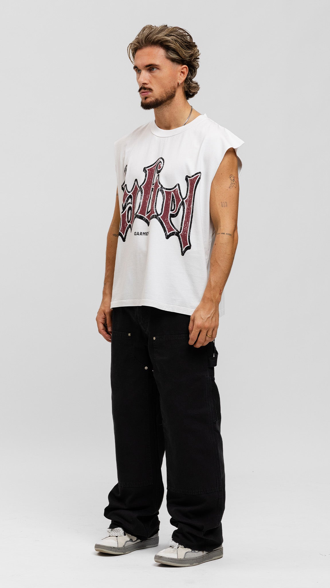 Raw Sleeveless - White