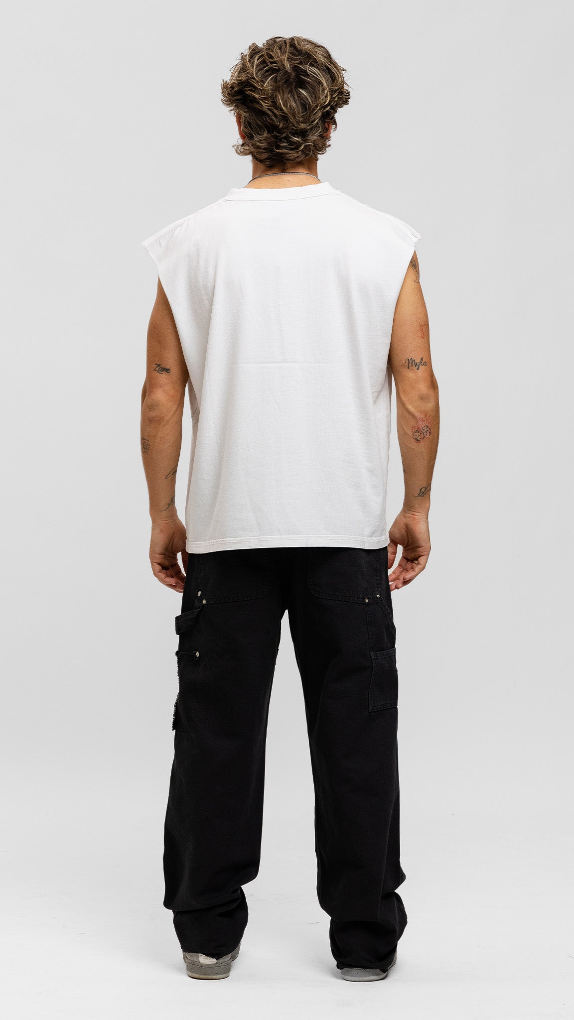 Raw Sleeveless - White