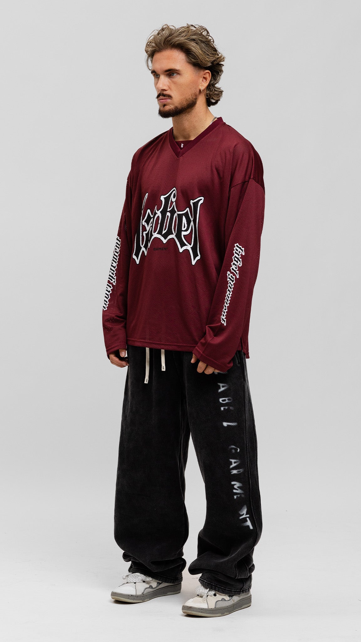 Jersey Longsleeve Top - Burgundy
