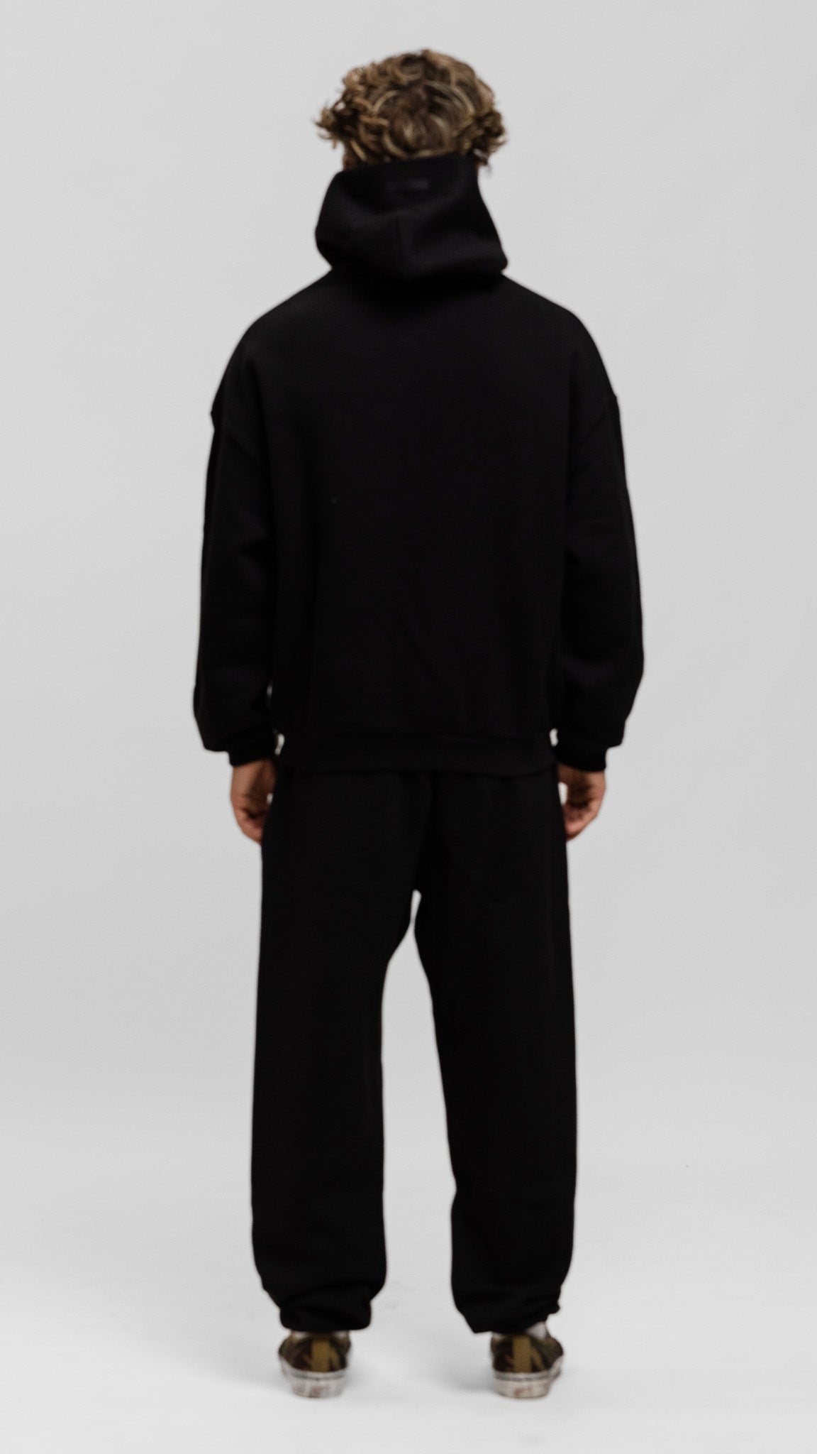 Fleece State Black Hoodie