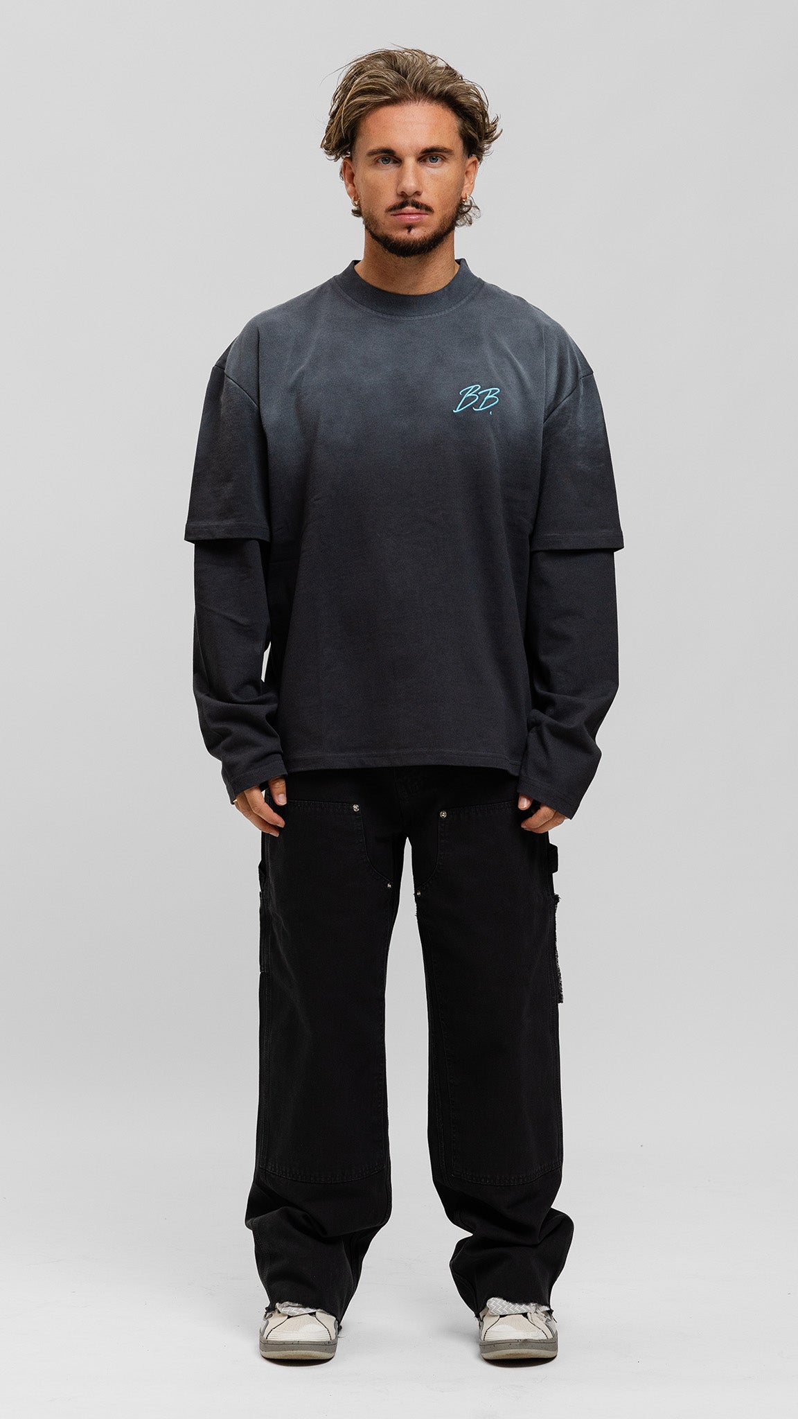 Brixton Double Layer - Washed Grey