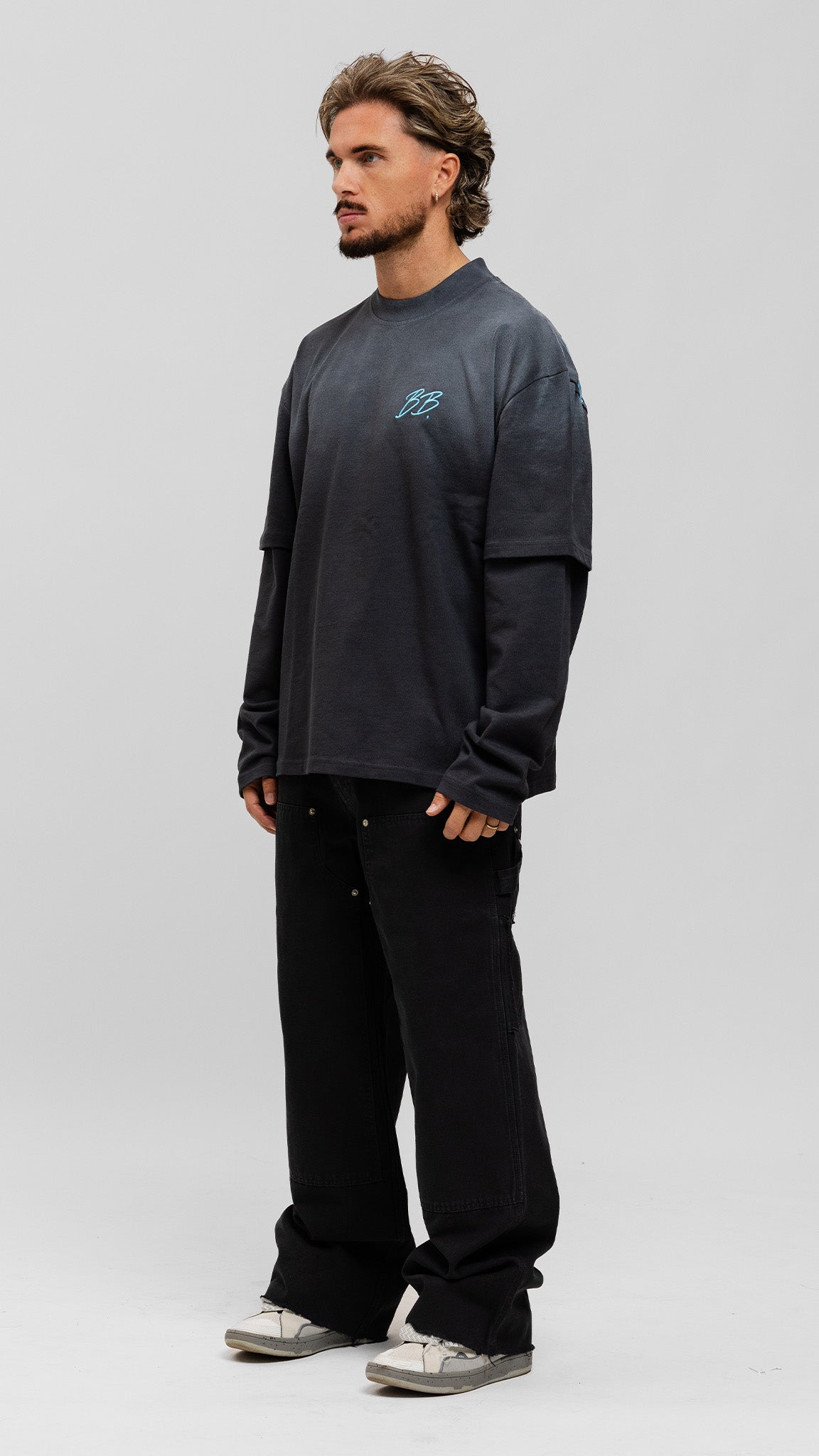 Brixton Double Layer - Washed Grey