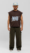 Couchella Sleeveless Tee Brown