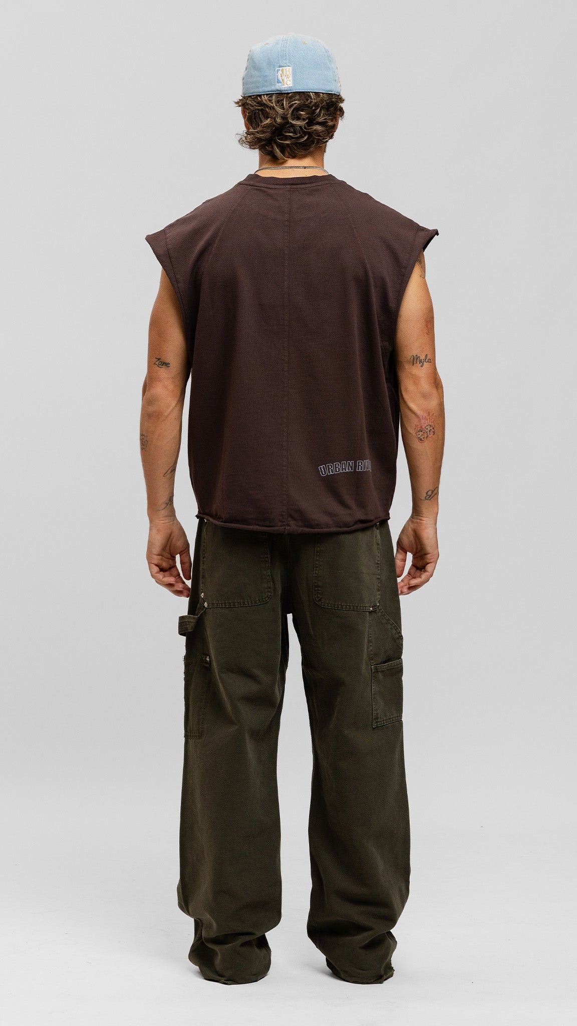 Couchella Sleeveless Tee Brown